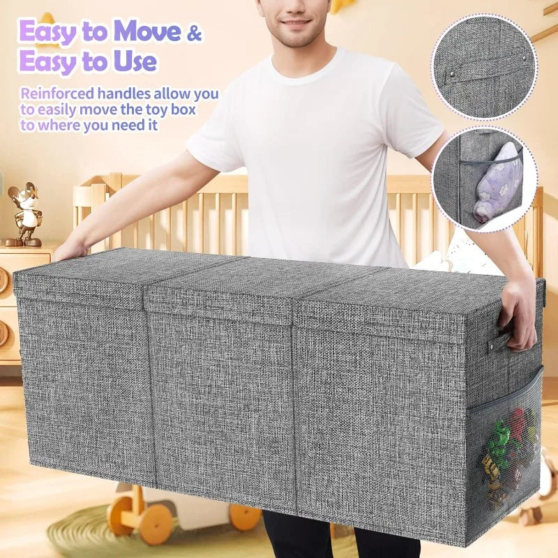 Extra Large Toy Box Chest with Lids