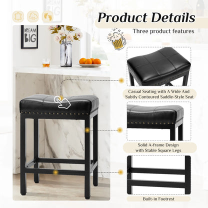 Saddle-Style Bar Stools