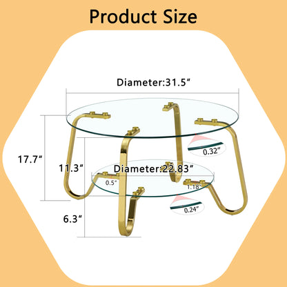 Tempered Round Glass Coffee