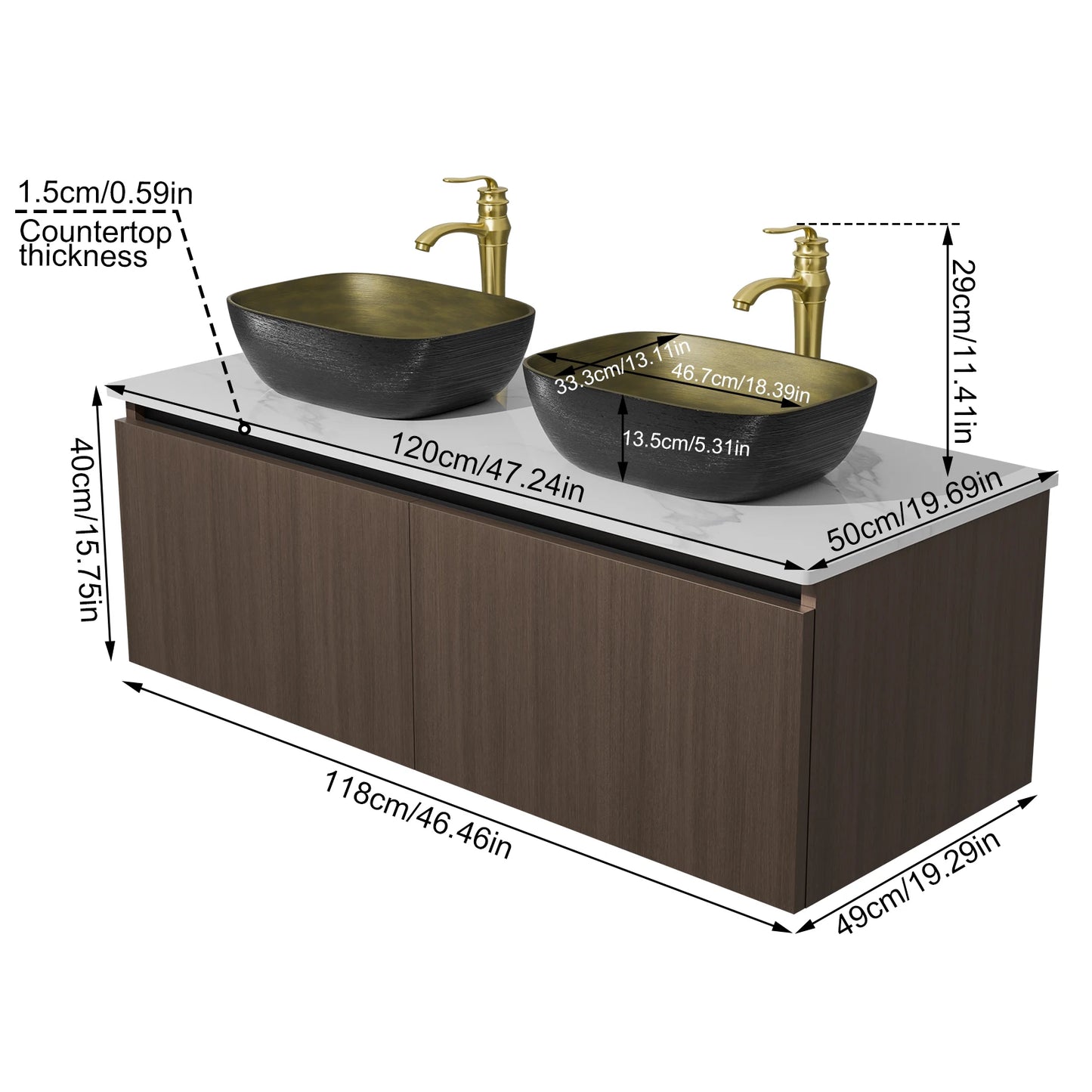 Wall Mounted Modern Vanity