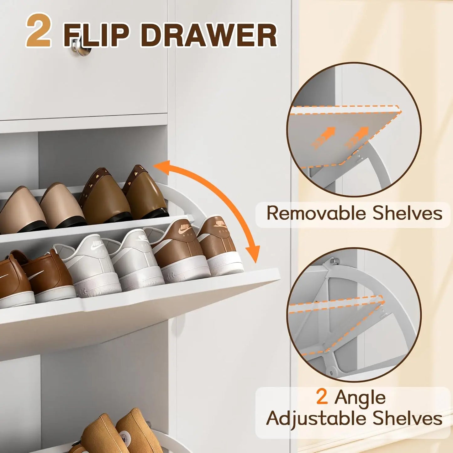 Wooden Shoe Storage Cabinet