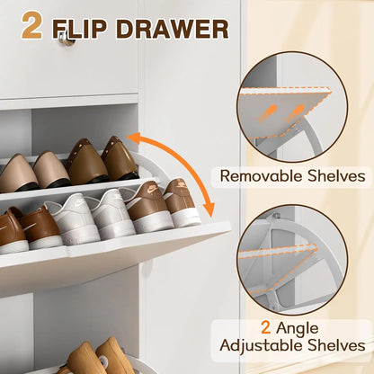 Wooden Shoe Storage Cabinet