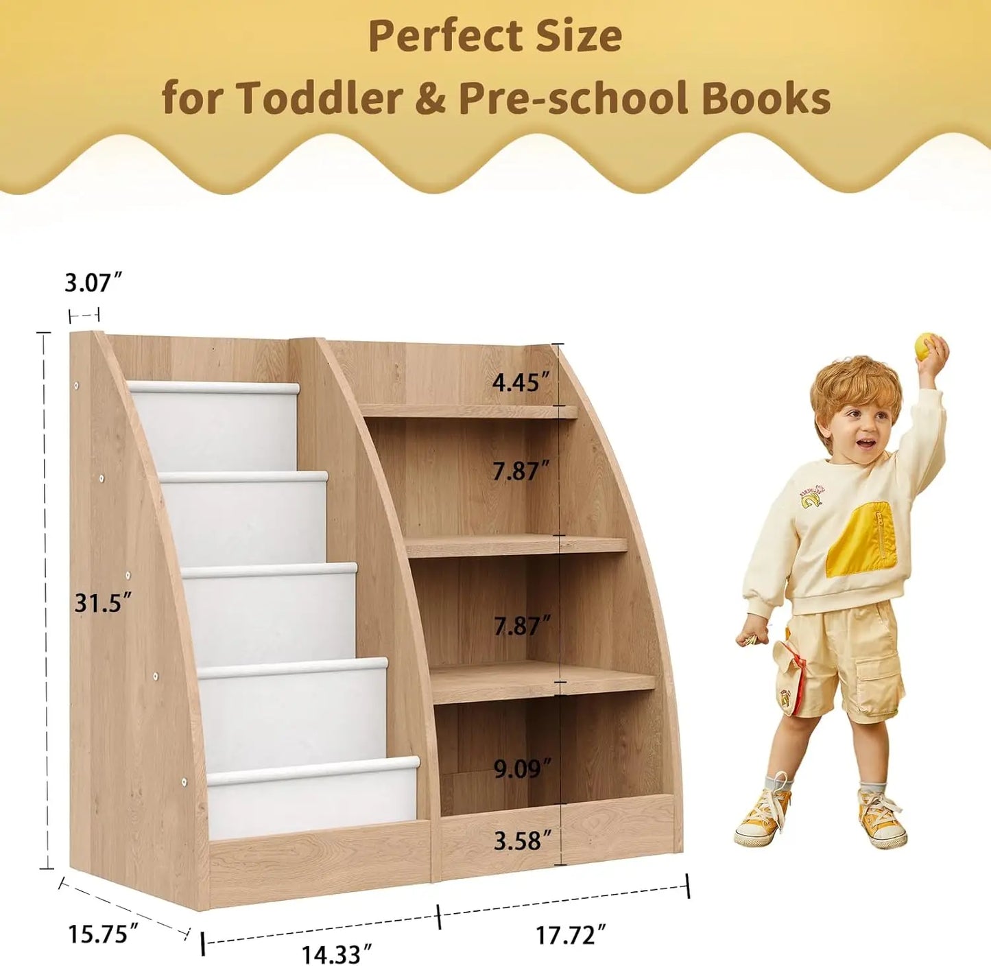 4-Tier Kids Bookcase