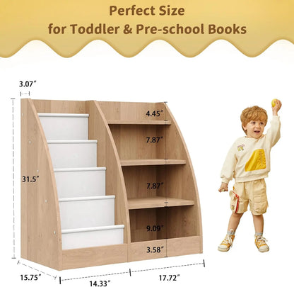 4-Tier Kids Bookcase
