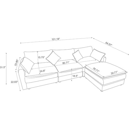 Sectional Sofas with Moveable