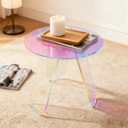 Clear Modern Iridescent Coffee Table