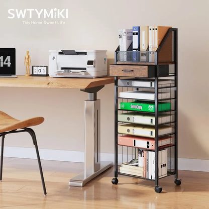 9Tier Rolling File Cart
