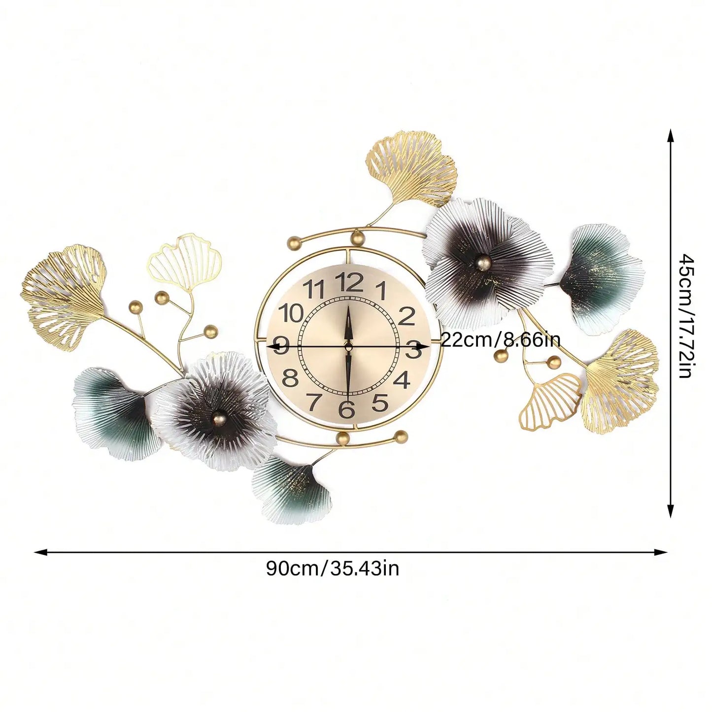 Ginkgo Leaf Wall Clock