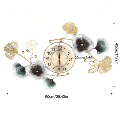 Ginkgo Leaf Wall Clock