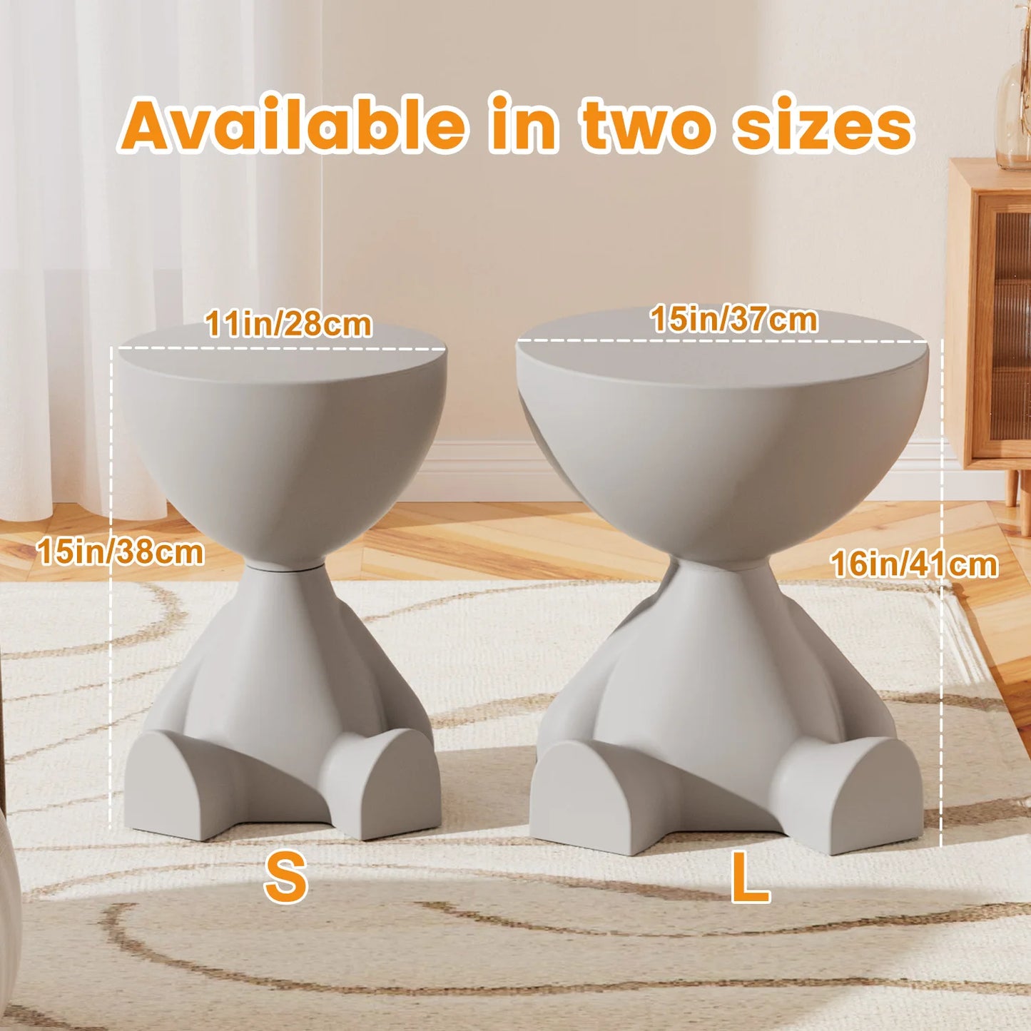 Round Matte Finish Side Table