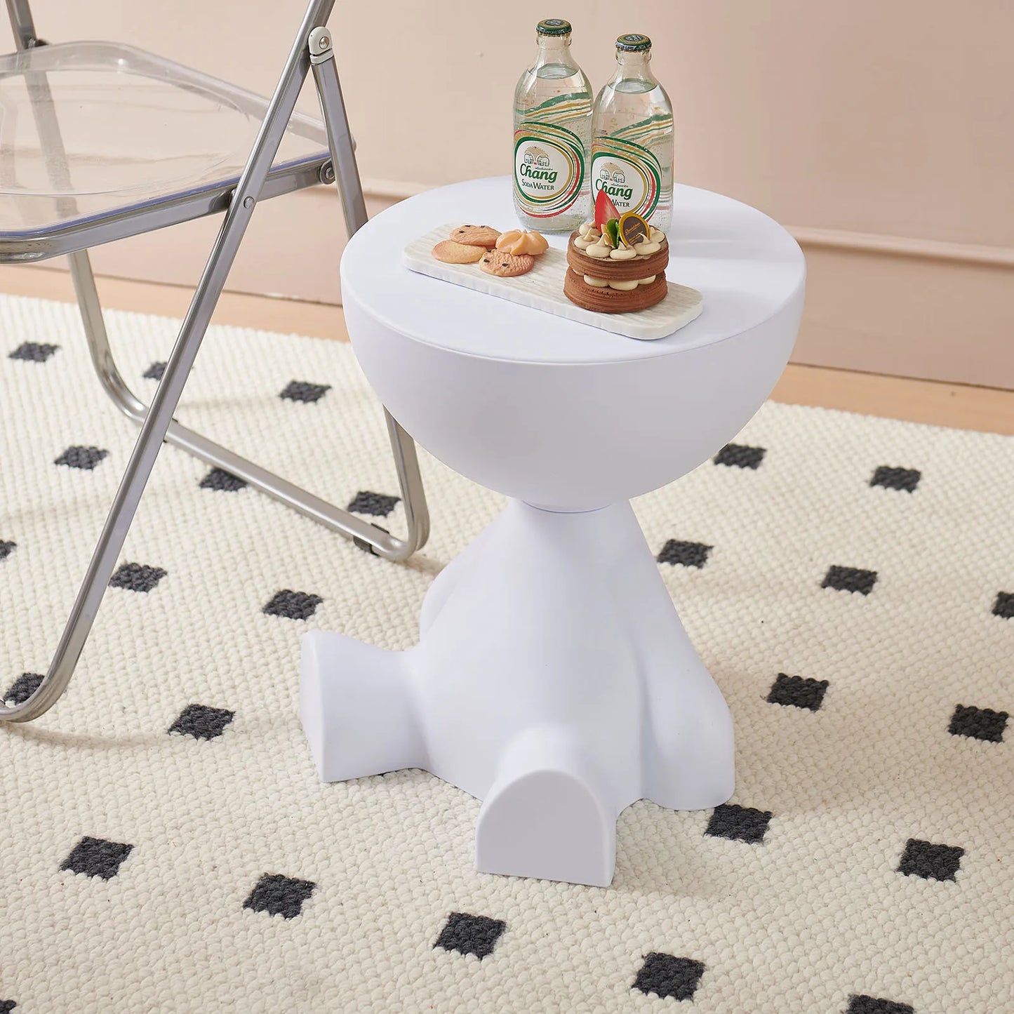 Round Matte Finish Side Table