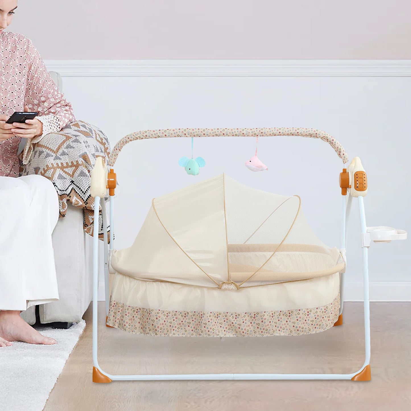 Foldable Electric Baby Cradle