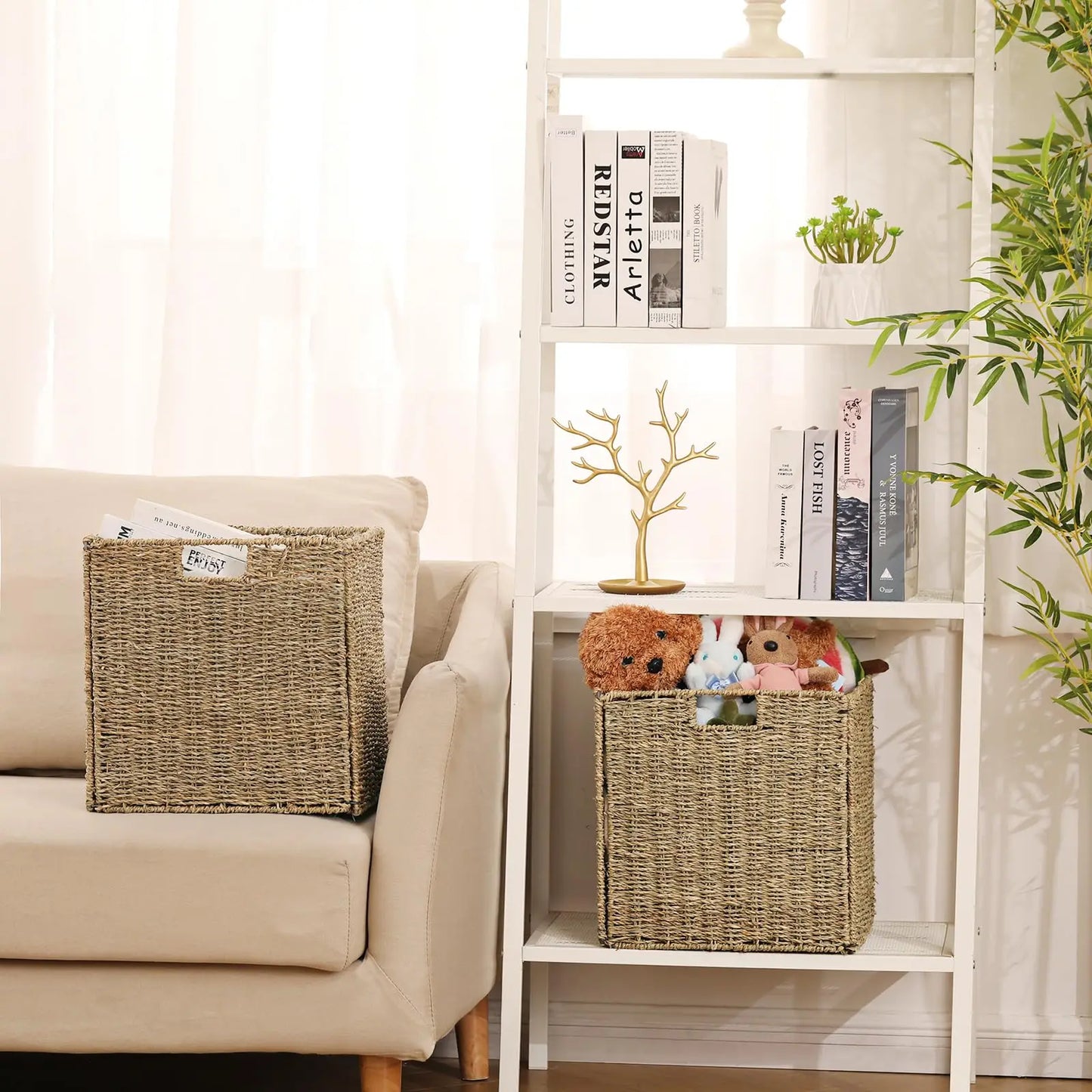 Hand-woven Seagrass Storage Baskets