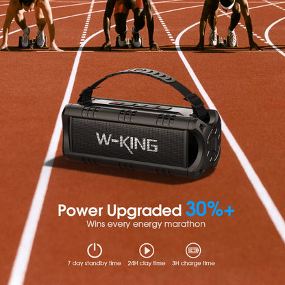 W-KING Bluetooth Speaker, 30W Portable Wireless Loud Speakers, IPX6 Waterproof Outdoor Speaker, 24H Playtime, EQ, AUX, TF Card