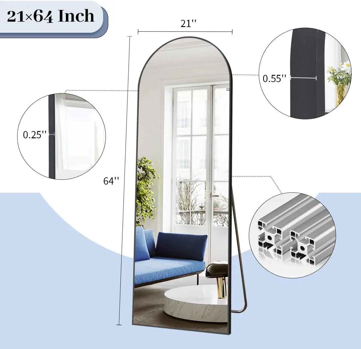 Arch Floor Mirror