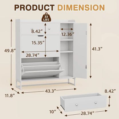 Wooden Shoe Storage Cabinet