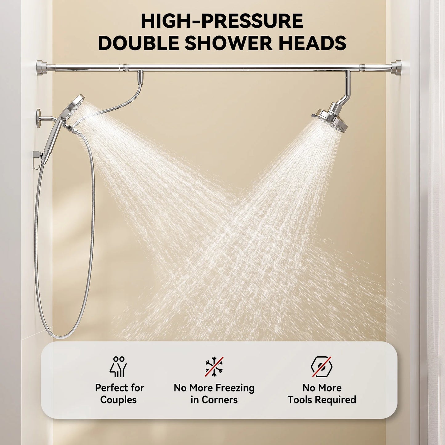 Dual Shower Head with Handheld