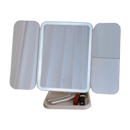 Trifold Makeup Mirror with LED lights