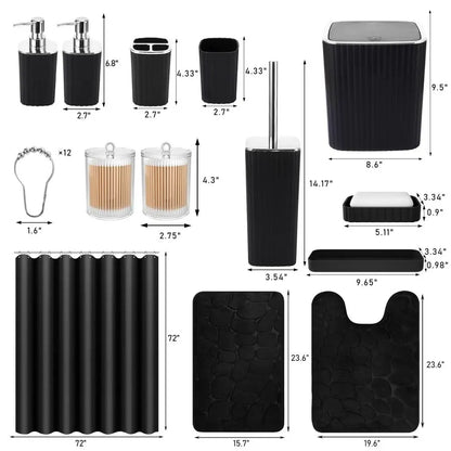 Black Bathroom Set