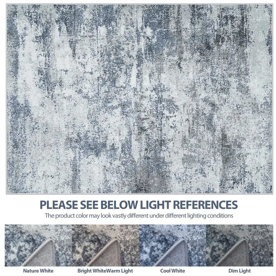 8x10 Area Rugs for Living Room Rug Washable Abstract Large Rug for Dining Room Bedroom Carpet Non Slip 8 by 10 Indoor Modern Nu