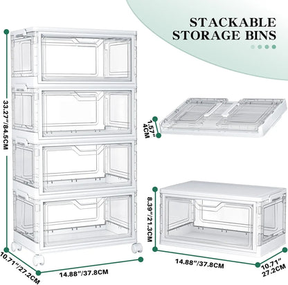 4-Tier Stackable Storage Bins