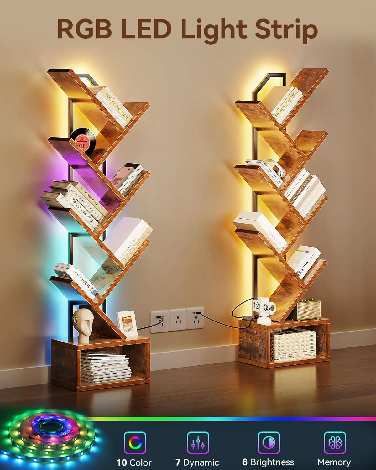 Steel & Wood Floor Standing Bookcase