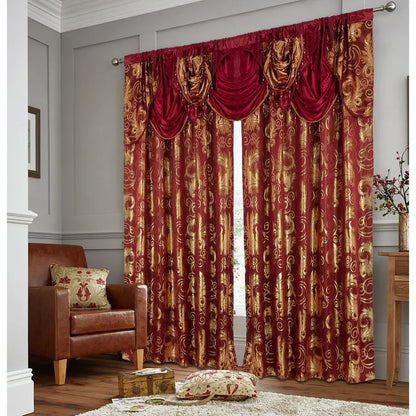 Burgundy Gold Curtain