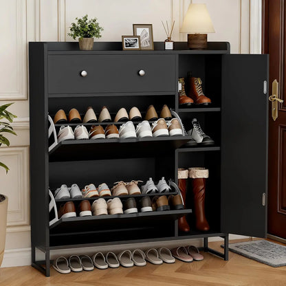 Wooden Shoe Storage Cabinet