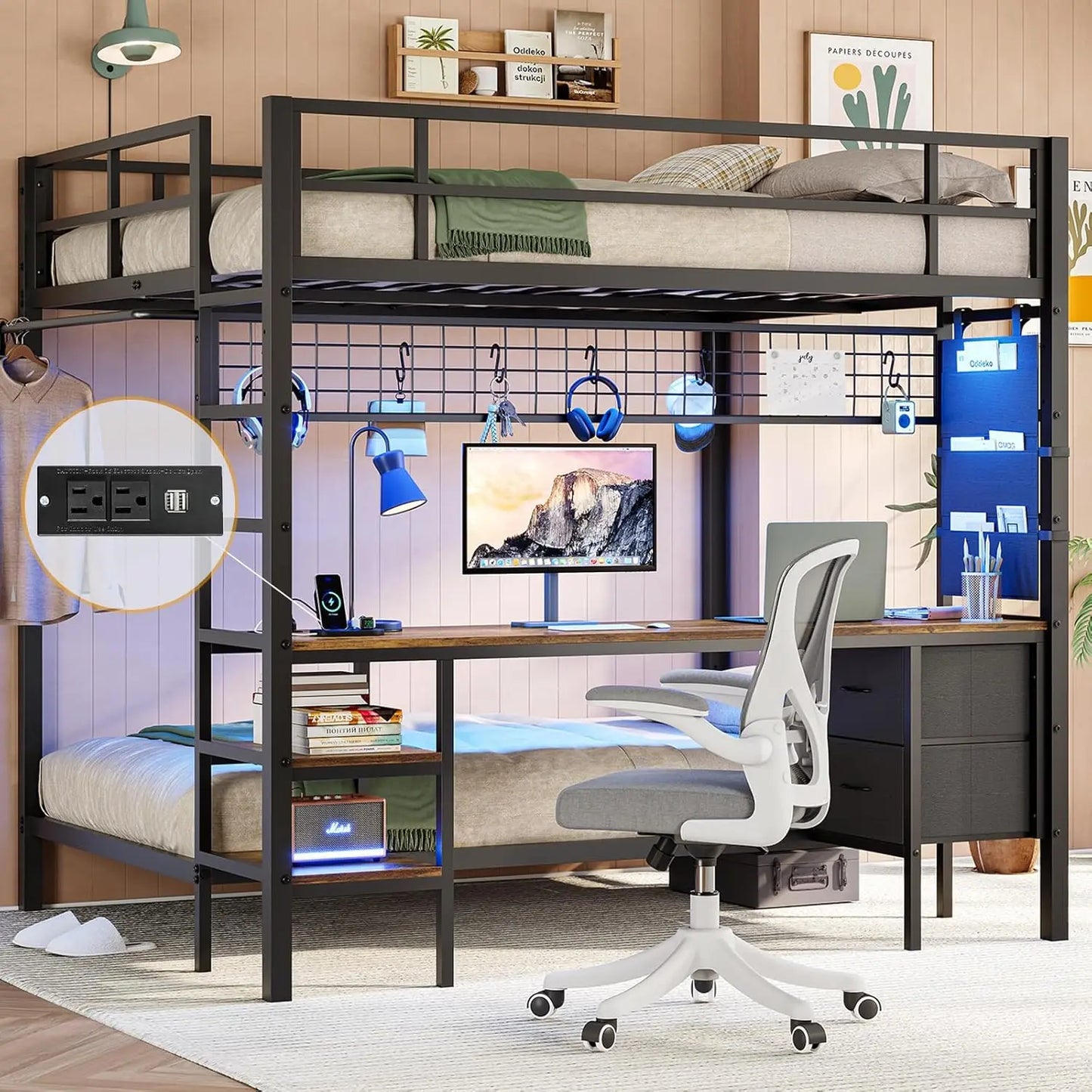 Bunk Bed with Desk