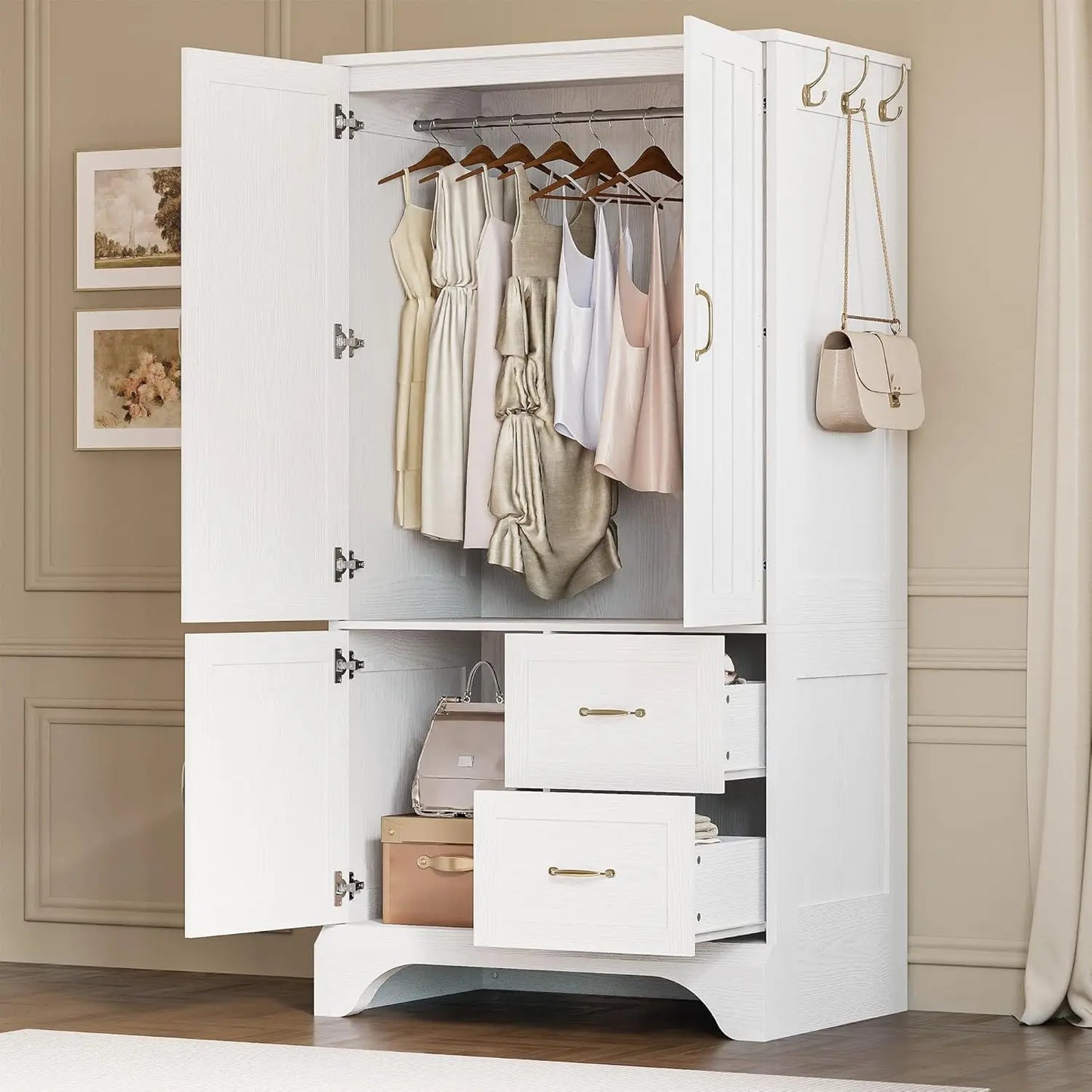 White Wooden Armoire