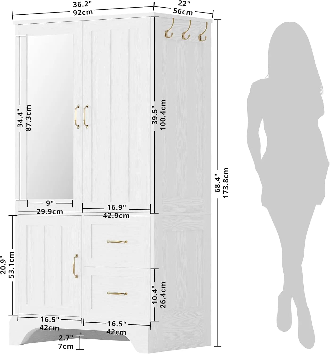 White Wooden Armoire