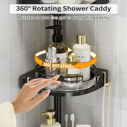Rotating Corner Shower Caddy Organizer