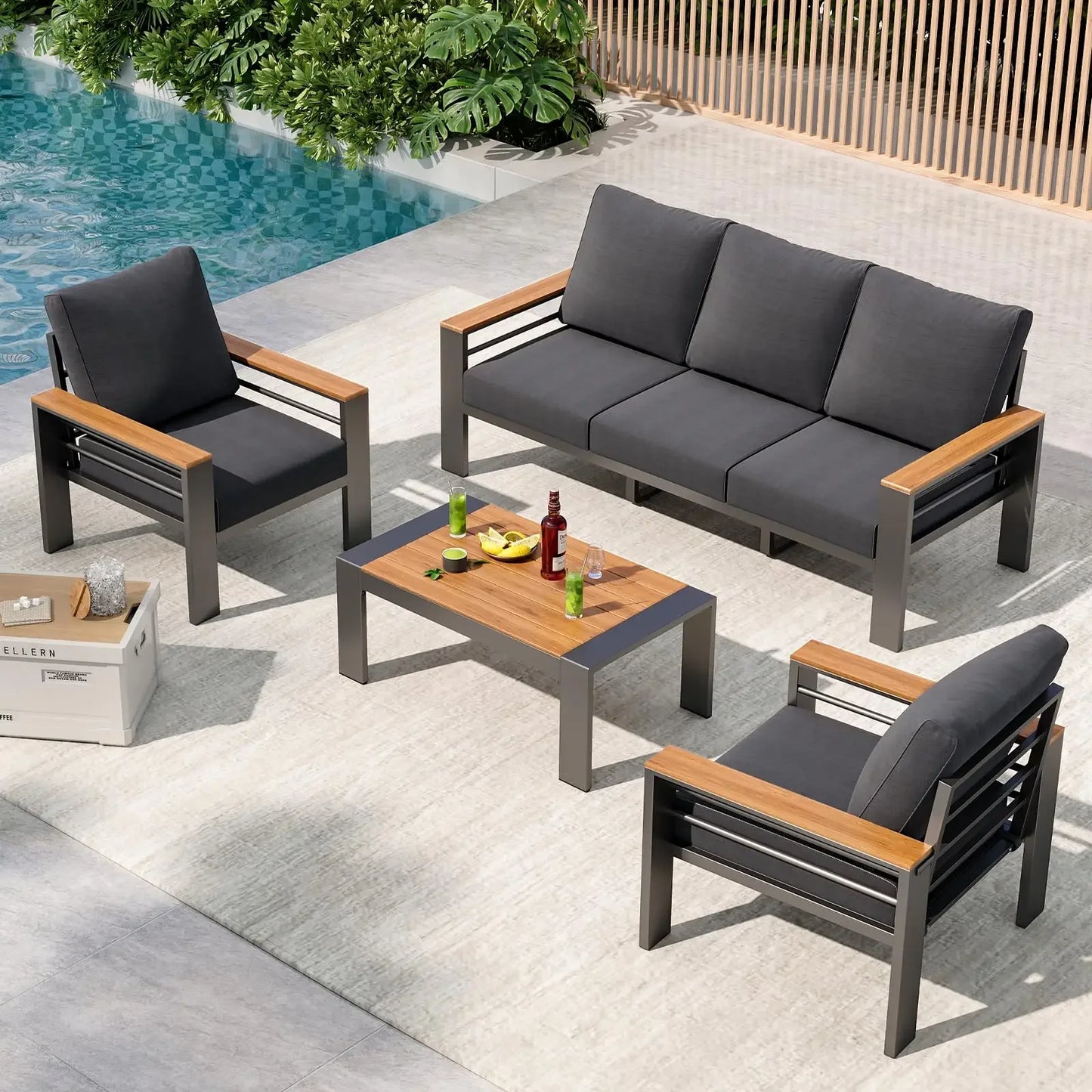 Outdoor Sectional with Coffee Table