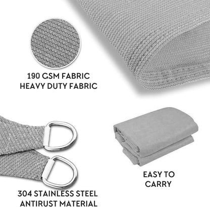 Gray Sun Shade Sail Canopy