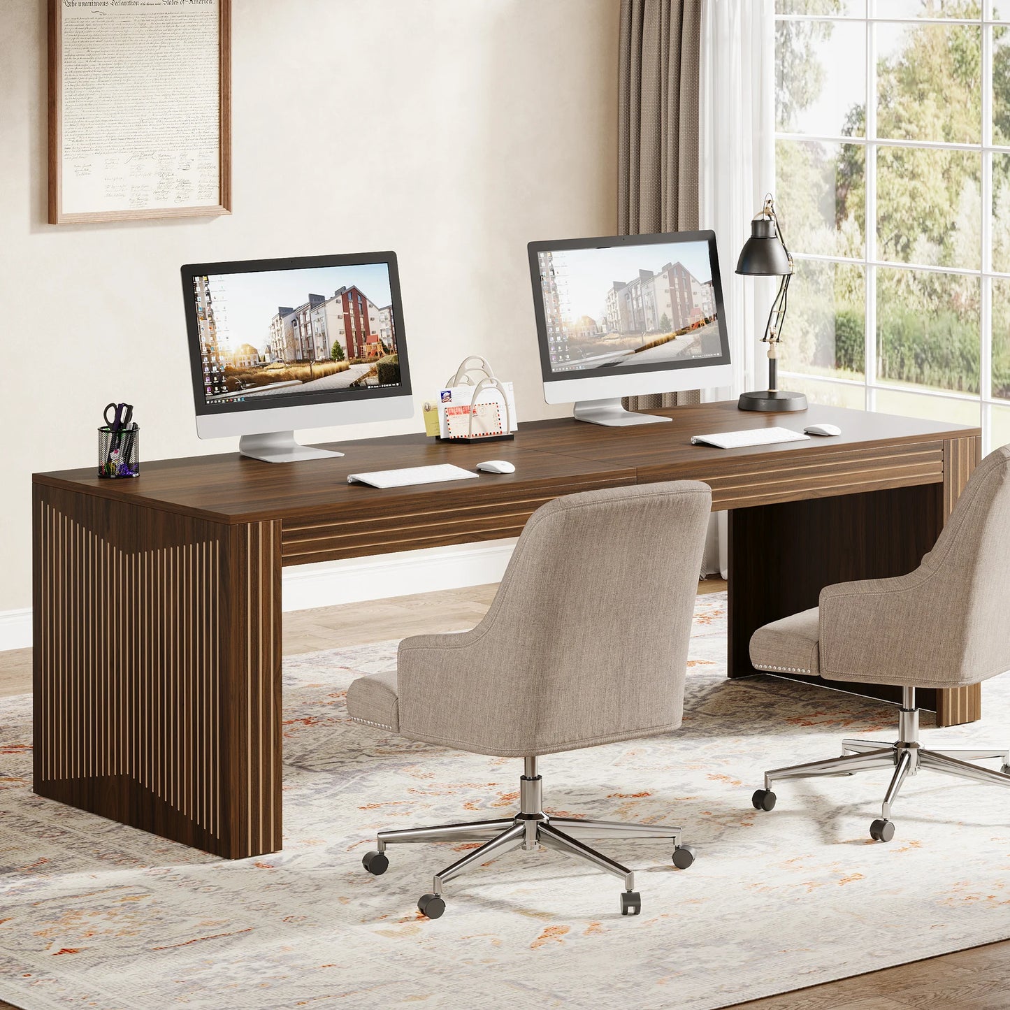 Two Person Double Desk
