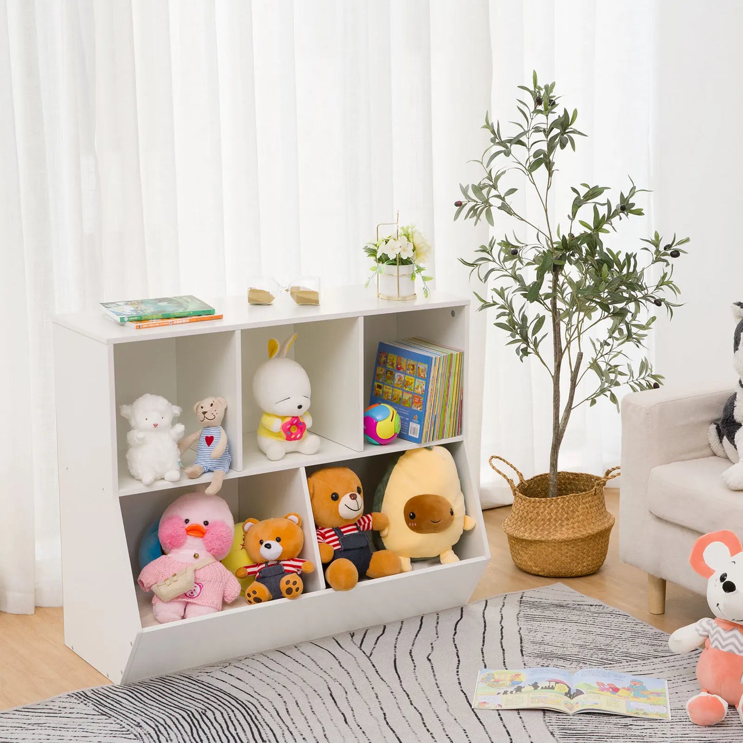 Kids Bookshelf and Toy Shelf