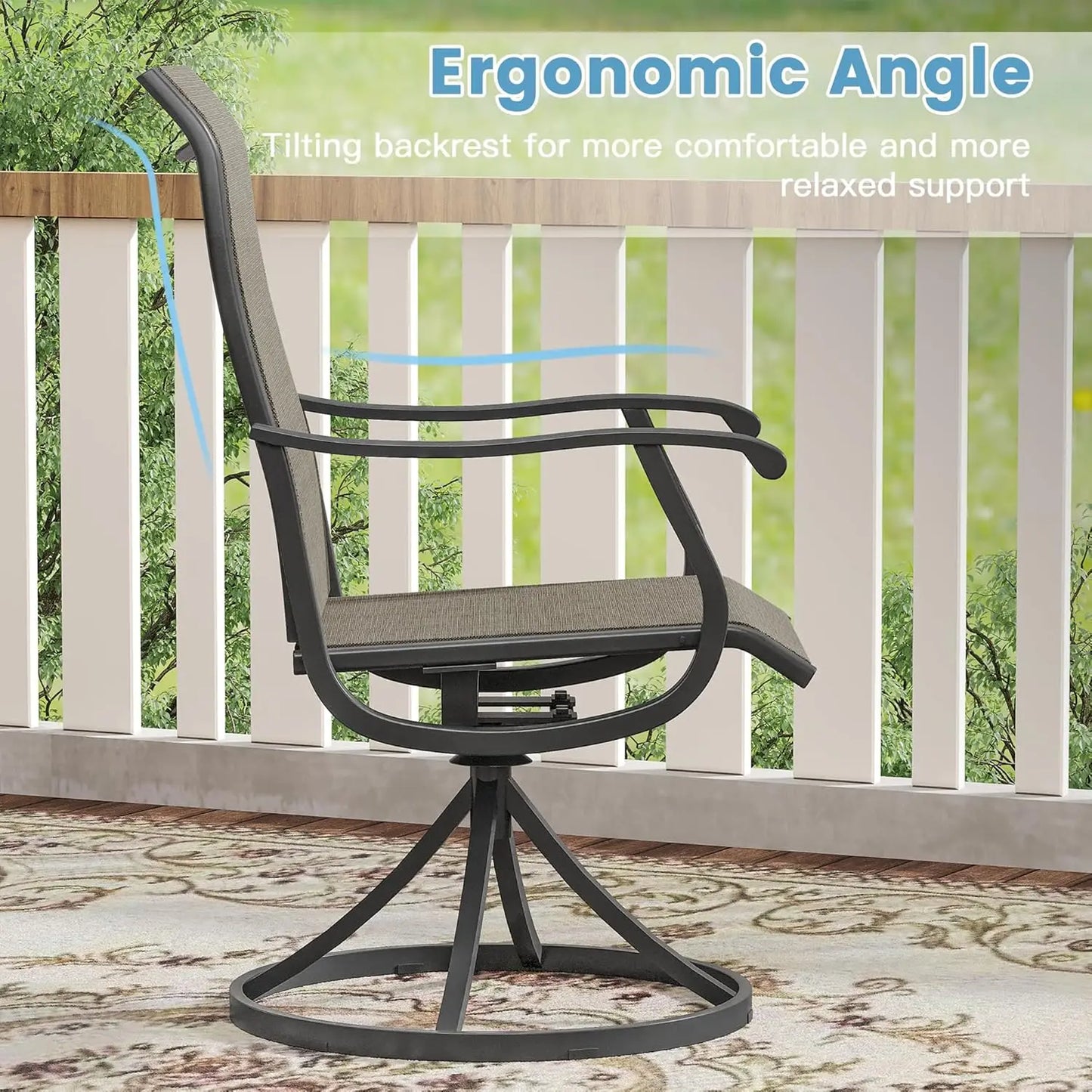 5 Pieces Outdoor Patio Dining Set