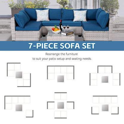Outdoor Sectional Sofa PE Patio with