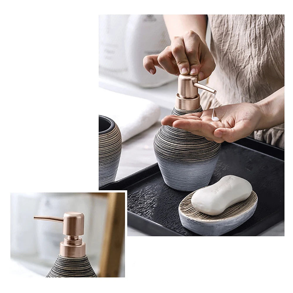 5-Piece Ceramic Bathroom Accessory Set