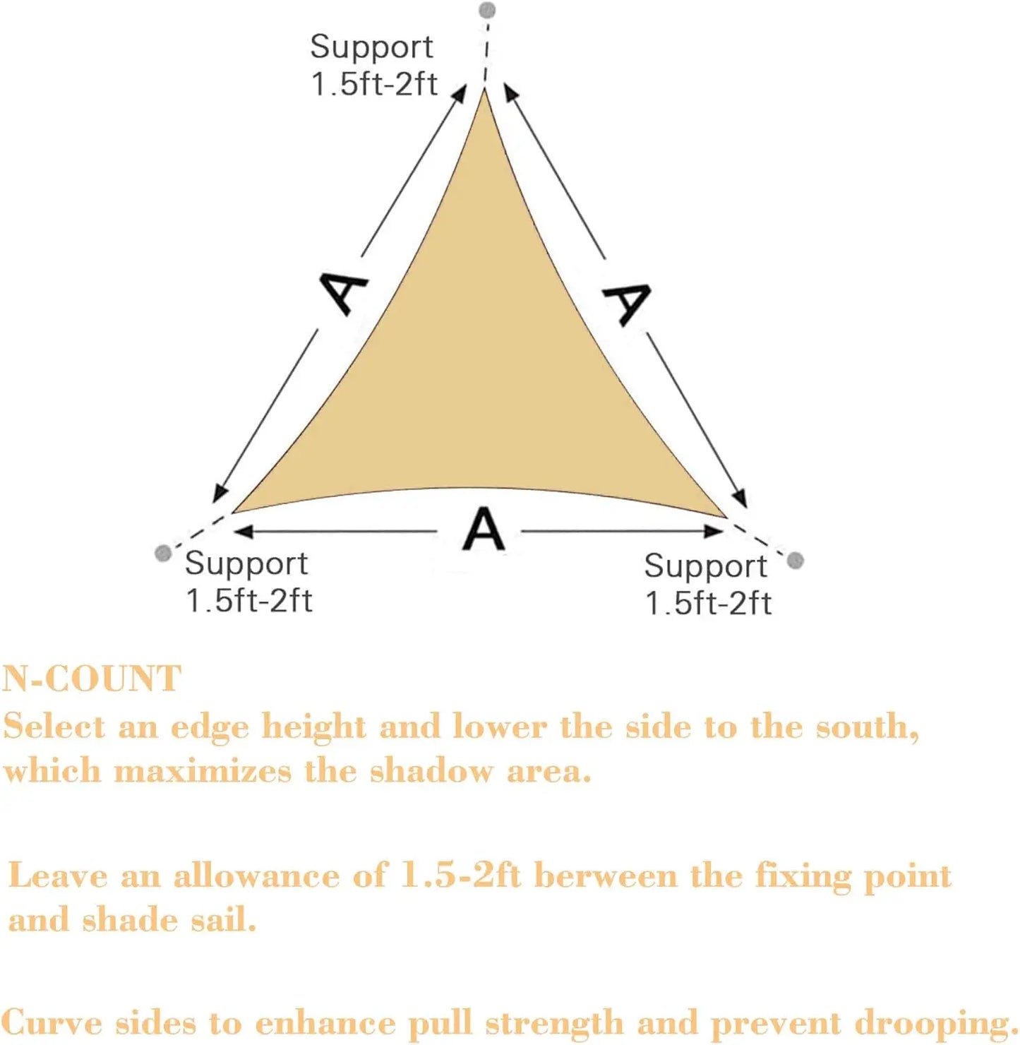 Gray Sun Shade Sail Canopy