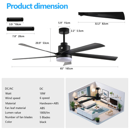 Black Ceiling Fan