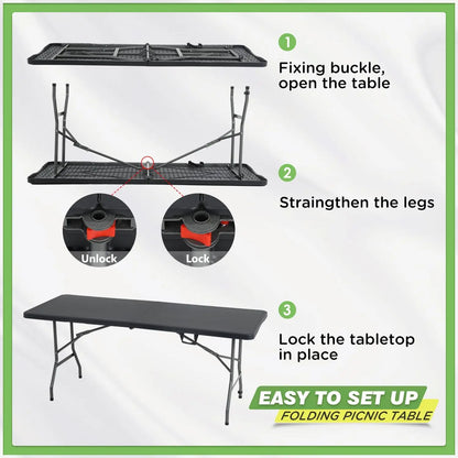 6 FT Folding Dining Table