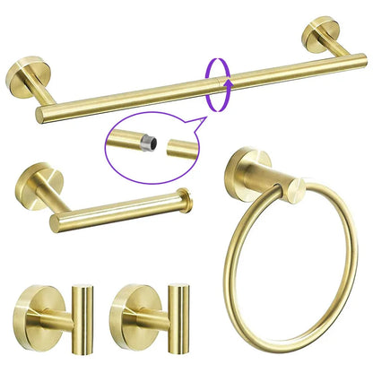 5 Piece Stainless Steel Towel Rack Set