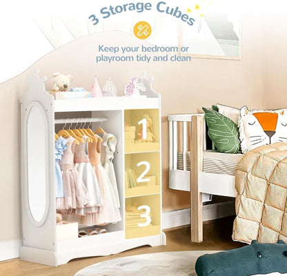 Kids Wardrobe with Mirror