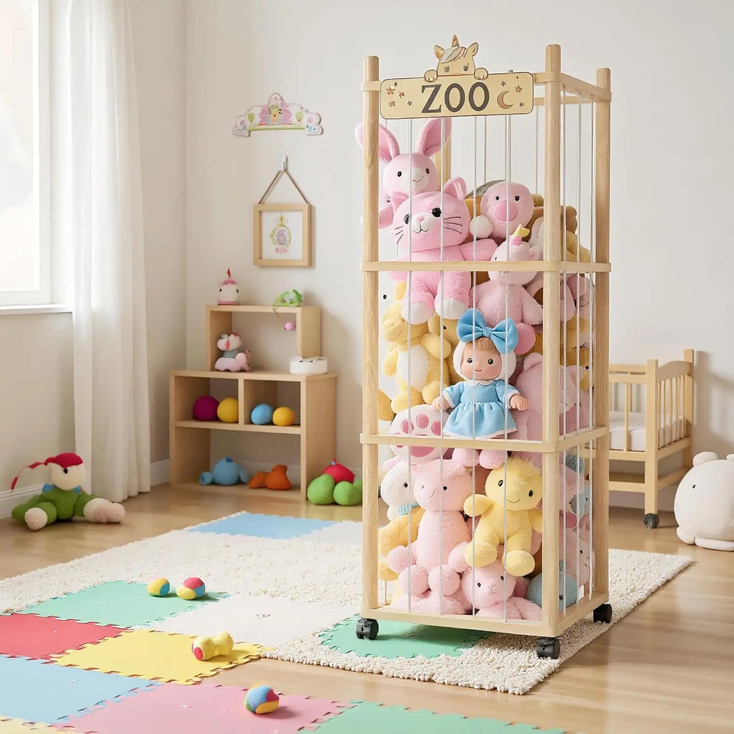 Wooden Stuffed Animal Storage Tower