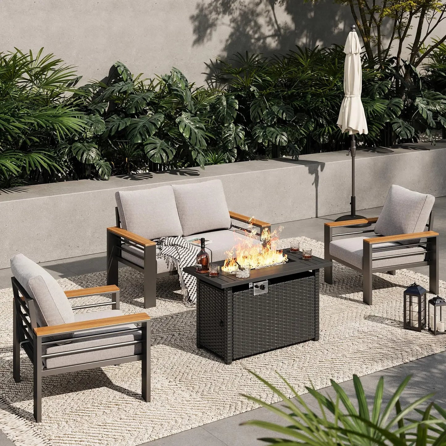 Outdoor Sectional with Coffee Table