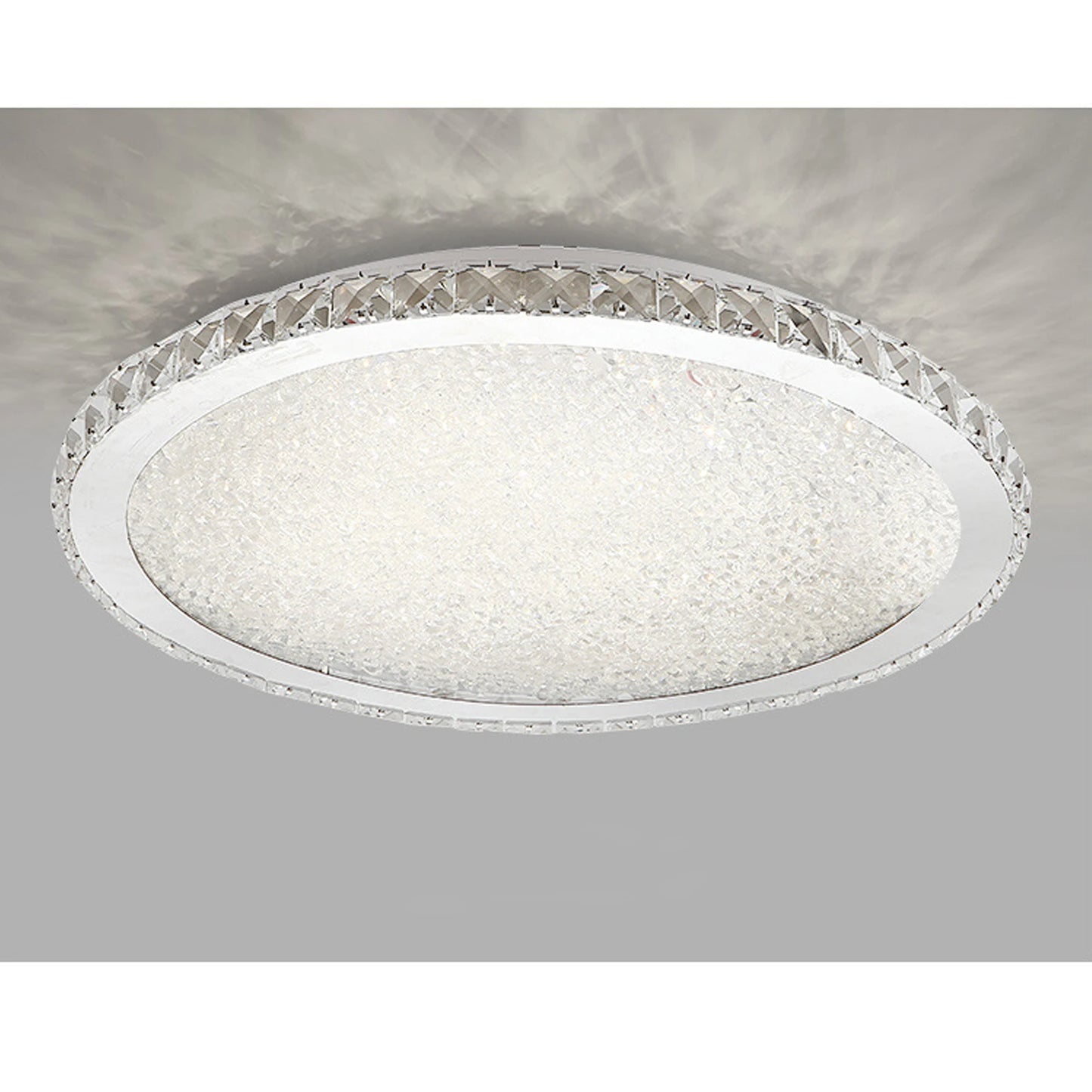 16" Round Modern Crystal Ceiling Light