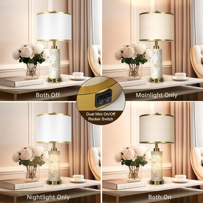 Alabaster Table Lamps Set