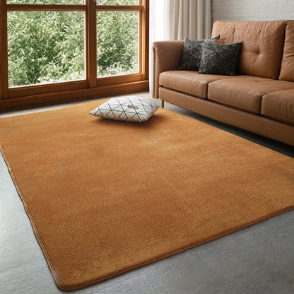 Modern Coral Velvet Carpet
