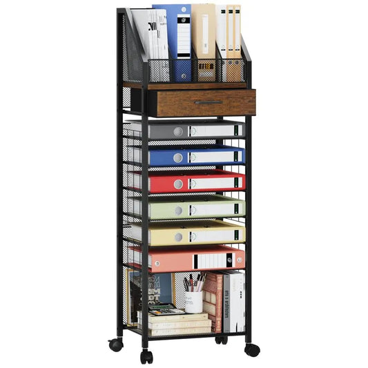 9Tier Rolling File Cart